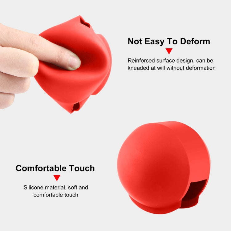 For Insta360 X3 / X4 PULUZ Invisible Dive Case Lens Guard Silicone Protective Cover (Red)