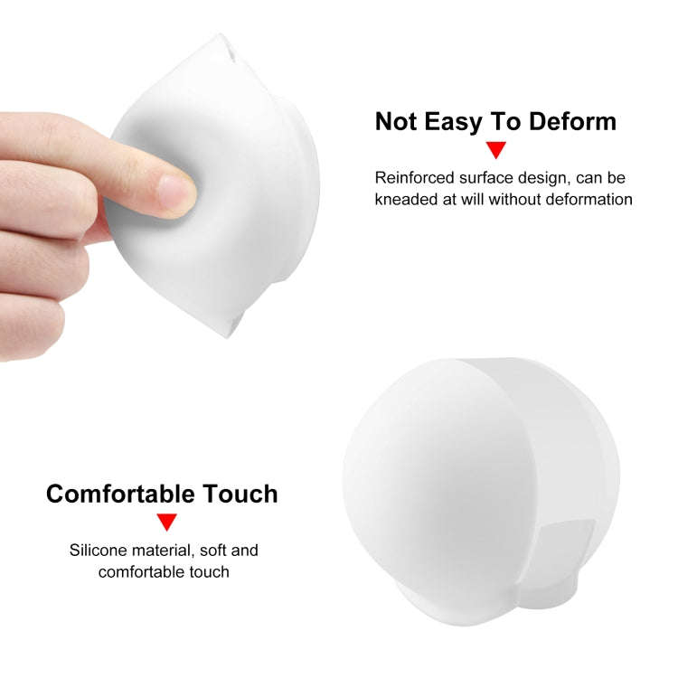 For Insta360 X3 / X4 PULUZ Invisible Dive Case Lens Guard Silicone Protective Cover (White)