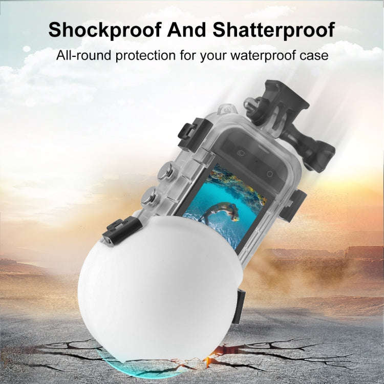 For Insta360 X3 / X4 PULUZ Invisible Dive Case Lens Guard Silicone Protective Cover (White)