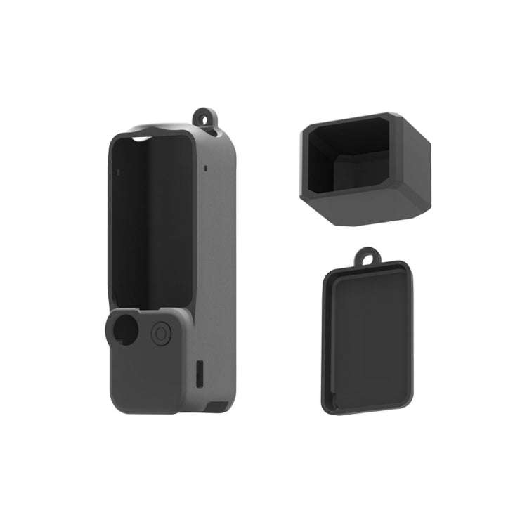 For DJI OSMO Pocket 3 PULUZ  3 in 1 Silicone Cover Case Set (Black)