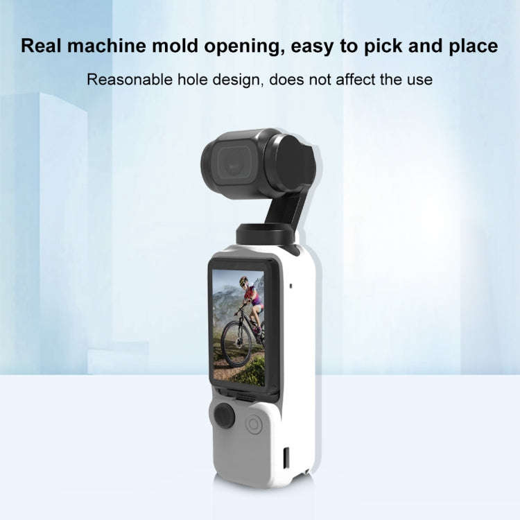 For DJI OSMO Pocket 3 PULUZ  3 in 1 Silicone Cover Case Set (White)