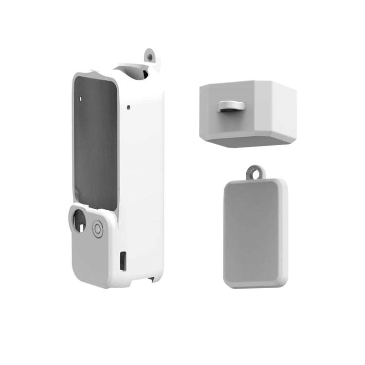 For DJI OSMO Pocket 3 PULUZ  3 in 1 Silicone Cover Case Set (White)