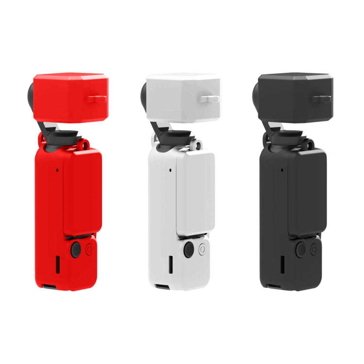 For DJI OSMO Pocket 3 PULUZ  3 in 1 Silicone Cover Case Set (Red)