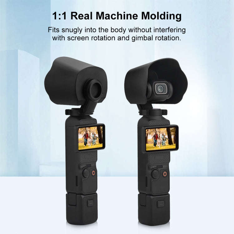 For DJI OSMO Pocket 3 Sunshade Lens Protective Cover Hood (Black)