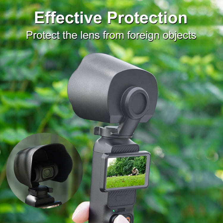 For DJI OSMO Pocket 3 Sunshade Lens Protective Cover Hood (Black)
