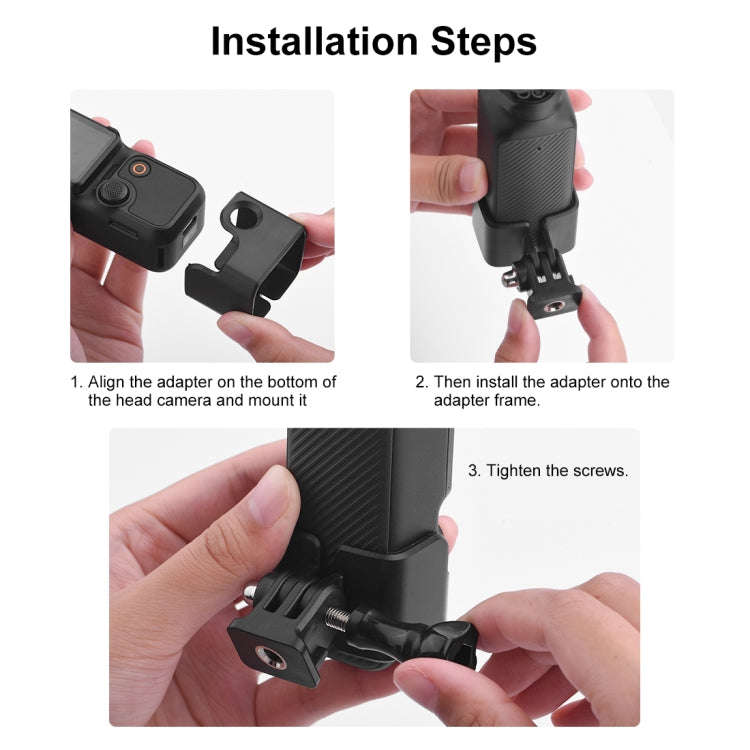 For DJI OSMO Pocket 3 PULUZ Adapter Frame Expansion Bracket with 1/4 inch Hole (Black)