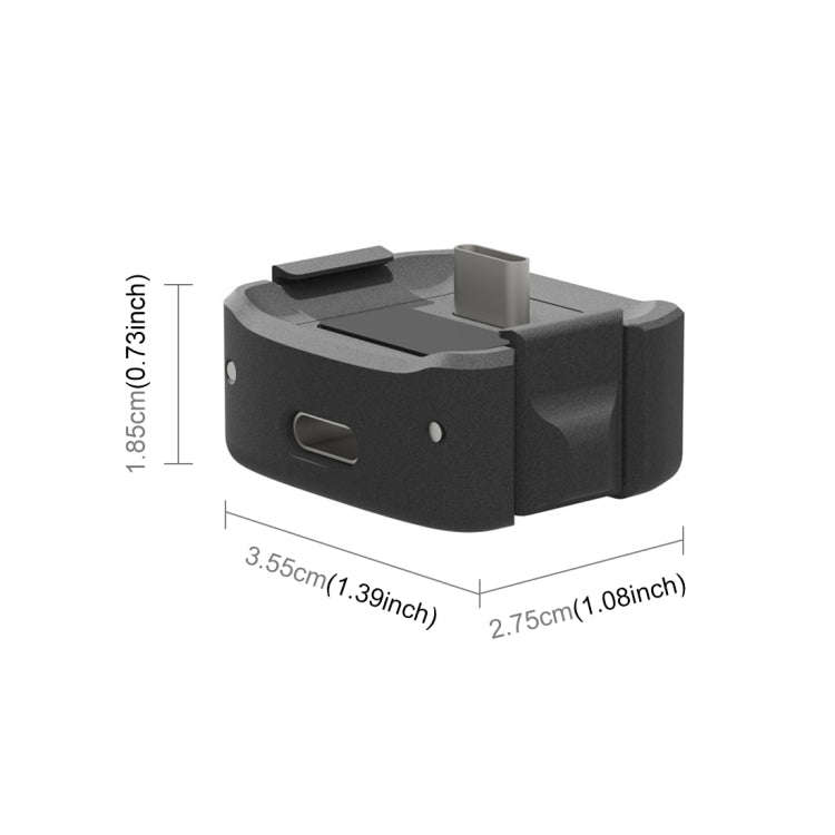 For DJI OSMO Pocket 3 PULUZ USB-C / Type-C Dock Desktop Charging Base Aluminum Alloy Bracket (Black)