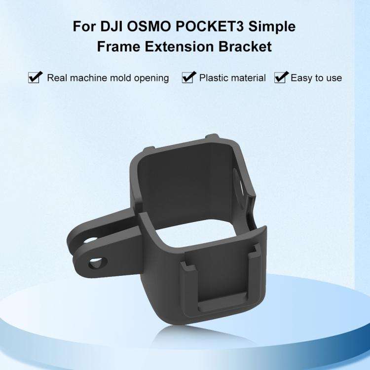 For DJI OSMO Pocket 3 PULUZ Protection Frame Cage Expansion Adapter Bracket (Black)