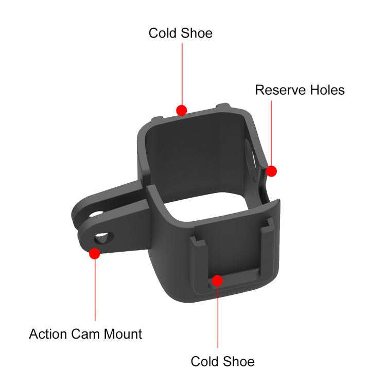 For DJI OSMO Pocket 3 PULUZ Protection Frame Cage Expansion Adapter Bracket (Black)