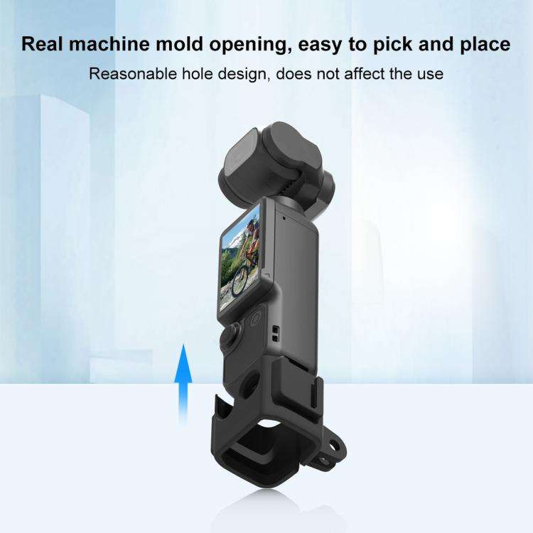 For DJI OSMO Pocket 3 PULUZ Protection Frame Cage Expansion Adapter Bracket (Black)
