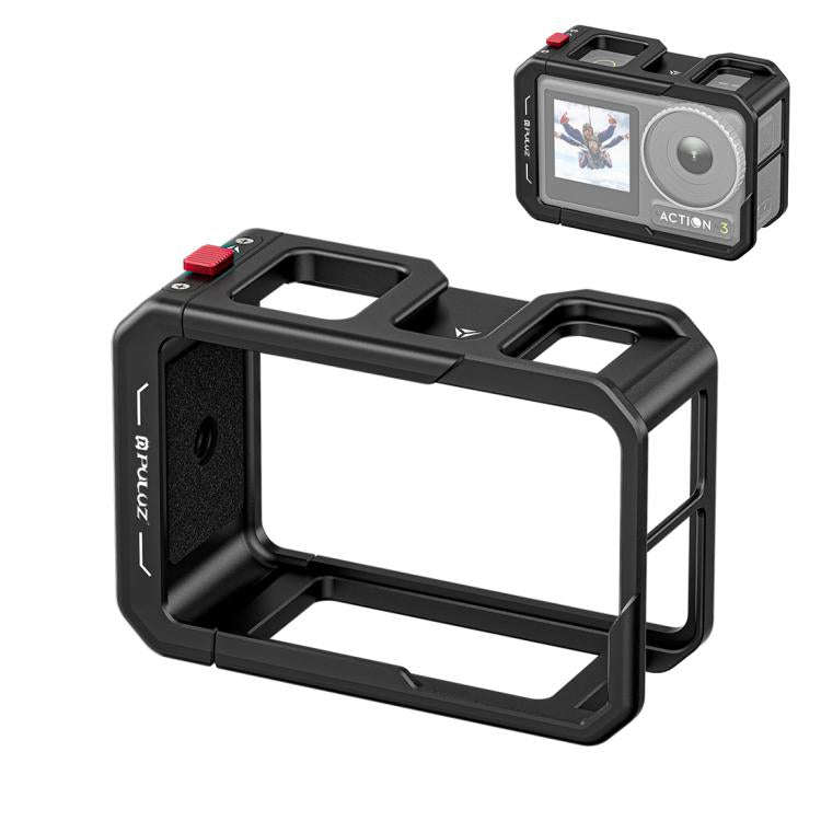For DJI Osmo Action 5 Pro / 4 / 3 PULUZ All-inclusive Aluminum Alloy Cage Expansion Adapter Frame...