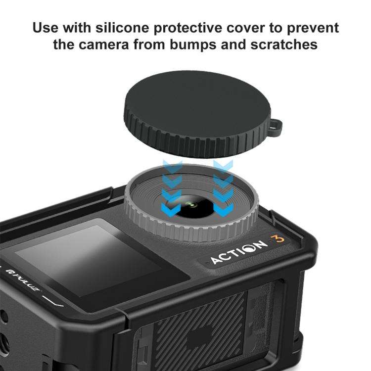 For DJI Osmo Action 5 Pro / 4 / 3 PULUZ All-inclusive Aluminum Alloy Cage Expansion Adapter Frame...