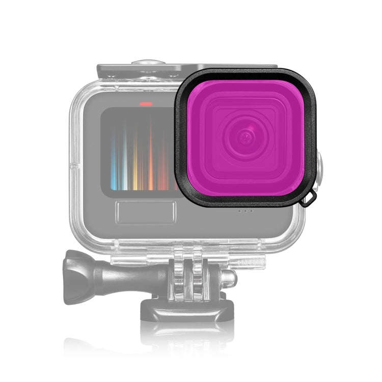 PULUZ Square Housing Diving Color Lens Filter For GoPro HERO13 Black /12 Black /11 Black /10 Blac...