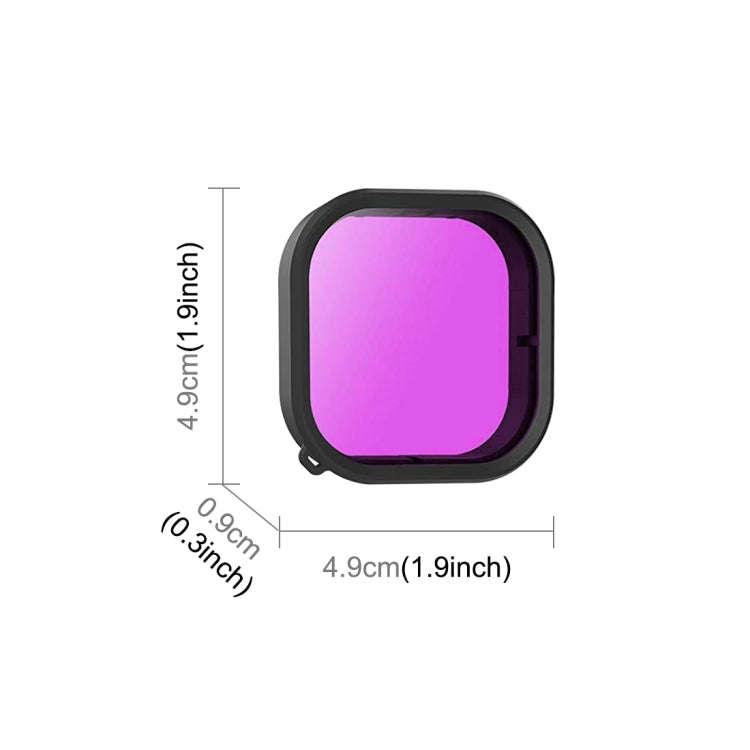PULUZ Square Housing Diving Color Lens Filter For GoPro HERO13 Black /12 Black /11 Black /10 Blac...