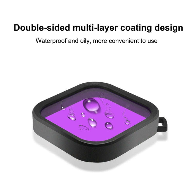 PULUZ Square Housing Diving Color Lens Filter For GoPro HERO13 Black /12 Black /11 Black /10 Blac...