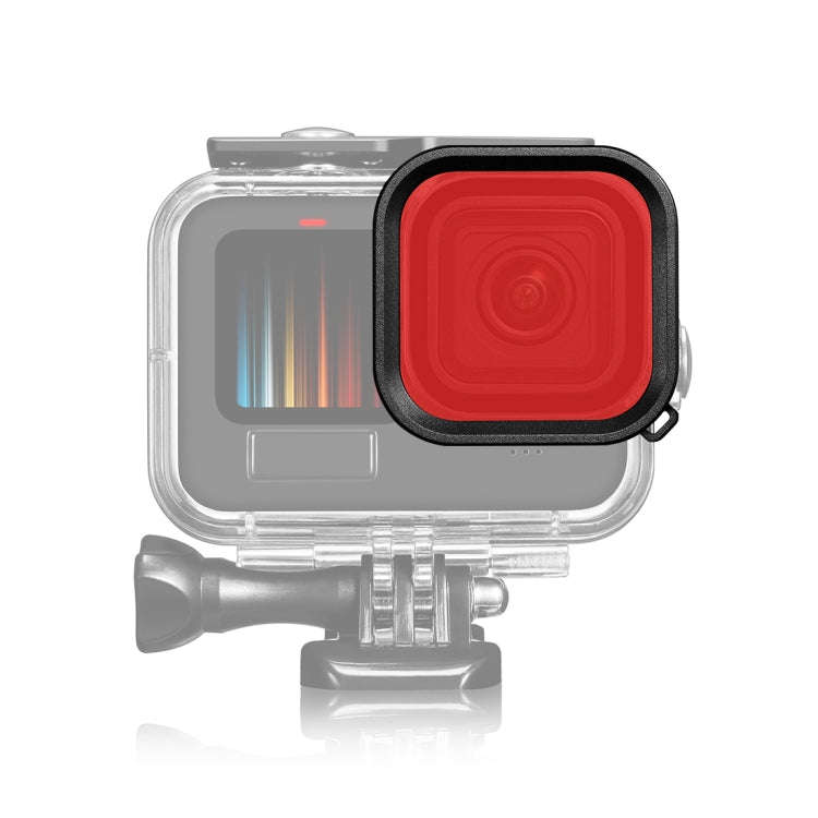 PULUZ Square Housing Diving Color Lens Filter For GoPro HERO13 Black /12 Black /11 Black /10 Blac...