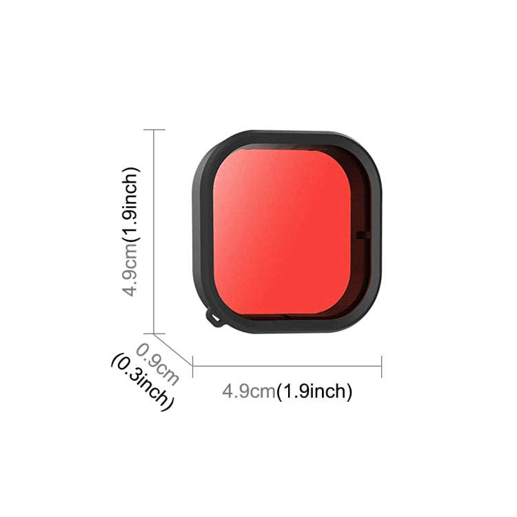 PULUZ Square Housing Diving Color Lens Filter For GoPro HERO13 Black /12 Black /11 Black /10 Blac...