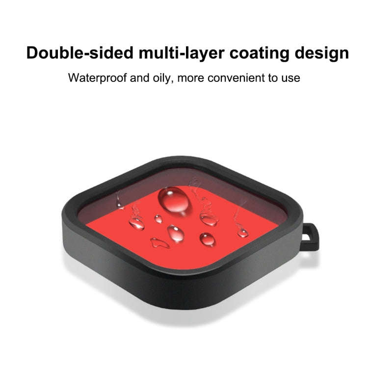 PULUZ Square Housing Diving Color Lens Filter For GoPro HERO13 Black /12 Black /11 Black /10 Blac...