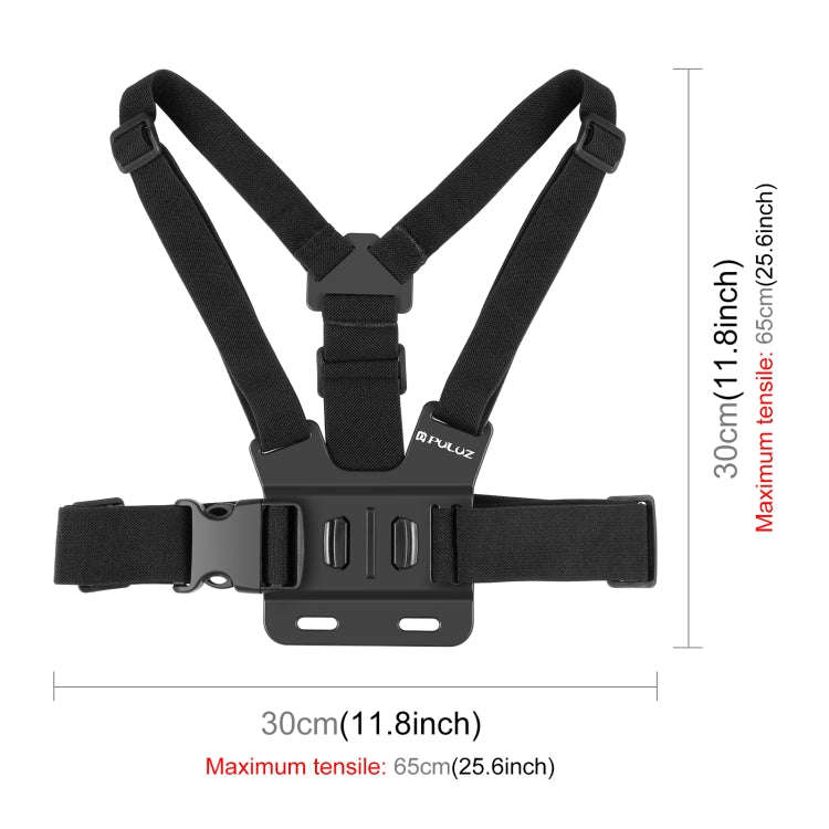 PULUZ  5 in 1 Adjustable Body Mount Belt Chest Strap with Phone Clamp & J Hook Mount & Long Screw...