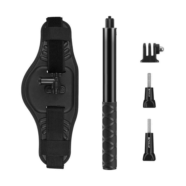 PULUZ Waist Belt Mount Strap with Selfie Stick Monopod for GoPro, Insta360, DJI and Other Action ...