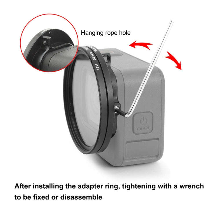 For GoPro HERO12 Black /11 Black /11 Black Mini /10 Black /9 Black PULUZ 52mm UV ND2-400 Filter w...