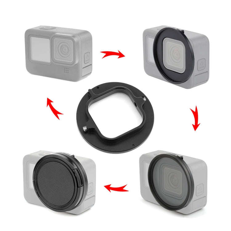 For GoPro HERO12 Black /11 Black /11 Black Mini /10 Black /9 Black PULUZ 52mm UV ND2-400 Filter w...