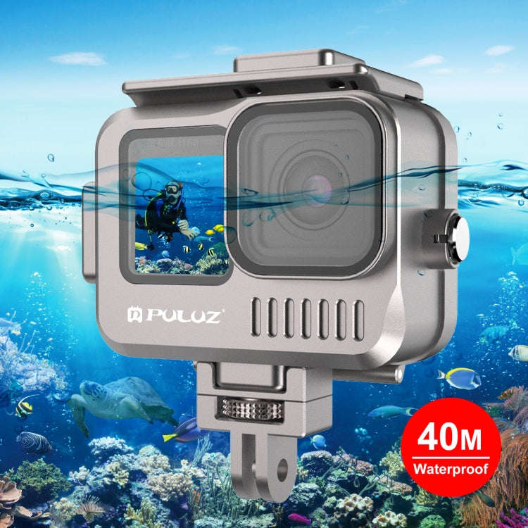 For GoPro HERO13 Black /12 Black /11 Black /10 Black /9 Black PULUZ 40m Waterproof Housing Alumin...