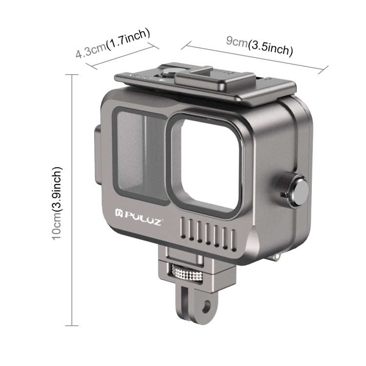 For GoPro HERO13 Black /12 Black /11 Black /10 Black /9 Black PULUZ 40m Waterproof Housing Alumin...