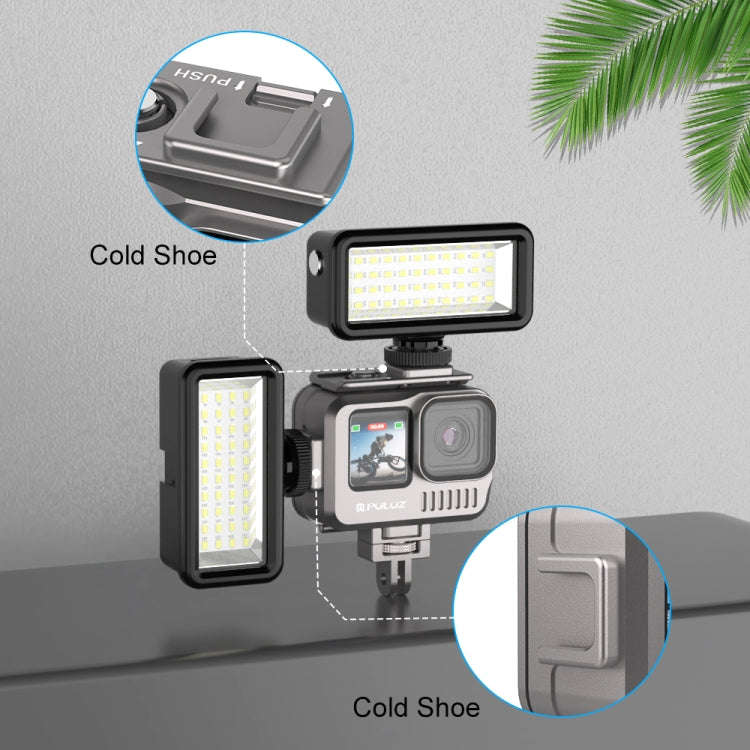 For GoPro HERO13 Black /12 Black /11 Black /10 Black /9 Black PULUZ 40m Waterproof Housing Alumin...