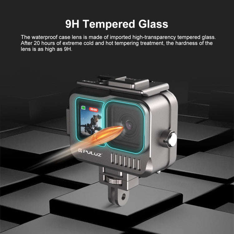 For GoPro HERO13 Black /12 Black /11 Black /10 Black /9 Black PULUZ 40m Waterproof Housing Alumin...