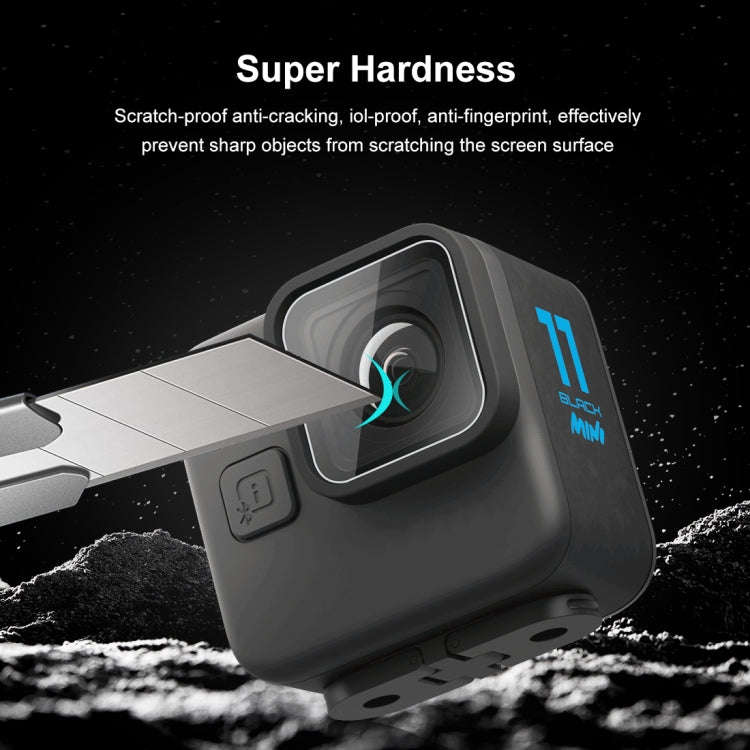 For GoPro Hero11 Black Mini PULUZ 2pcs Lens Tempered Glass Film(Transparent)