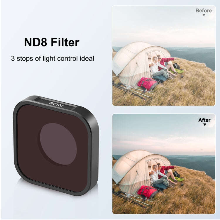 PULUZ Action Camera ND8 Lens Filter For GoPro HERO13 Black /12 Black /11 Black /11 Black Mini /10...