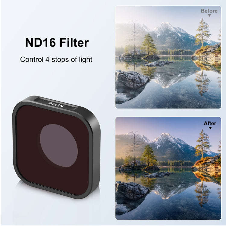 PULUZ Action Camera ND16 Lens Filter For GoPro HERO13 Black /12 Black /11 Black /11 Black Mini /1...