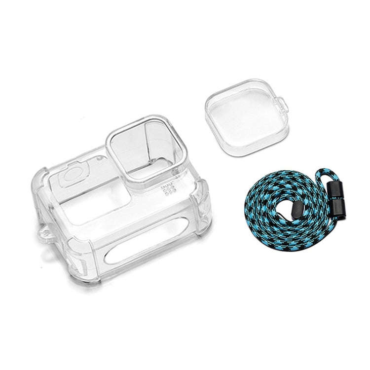 PULUZ Clear TPU Case with Lens Cap & Neck Strap For GoPro HERO12 Black /11 Black /10 Black /9 Bla...