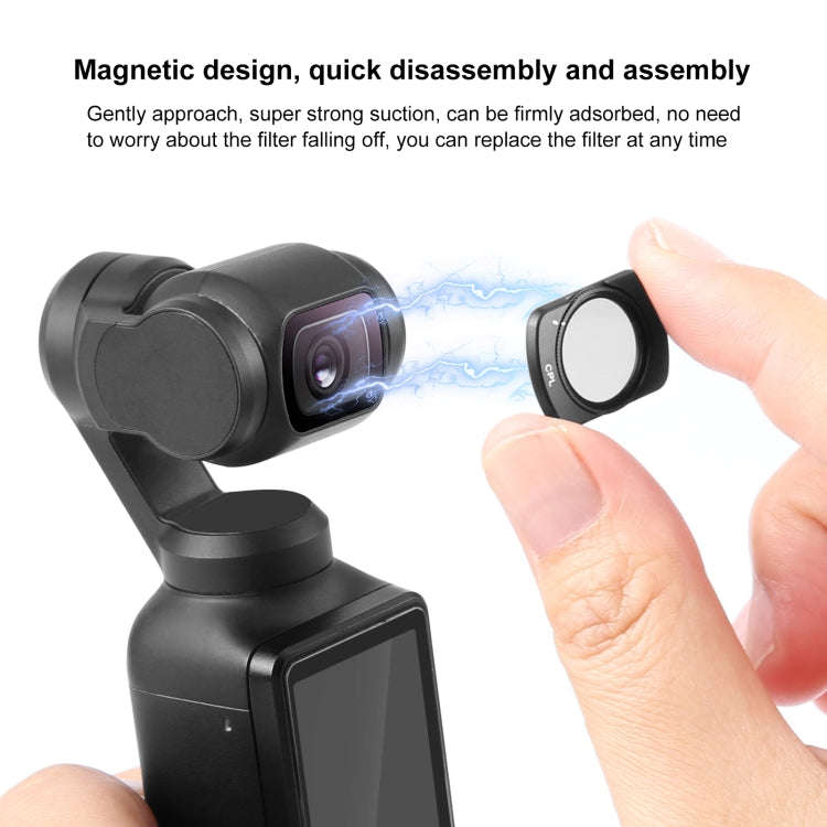 For DJI Osmo Pocket 3 PULUZ Magnetic Camera Lens CPL Filter