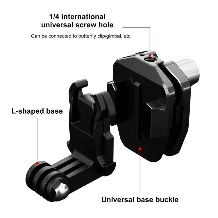 PULUZ Motorcycle Windshield Action Camera Mount Clip for GoPro Hero12 Black / DJI Osmo Action 4 /...