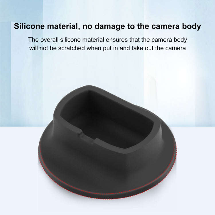 For Insta360 X4 PULUZ Silicone Dock Desktop Fixed Base Bracket (Black)