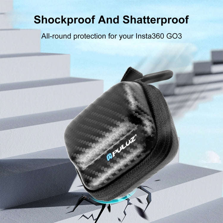 For Insta360 GO 3 / GO 3S PULUZ Mini Body Bag Portable Carbon Fiber EVA Storage Bag (Black)