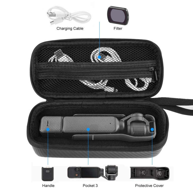 For DJI Osmo Pocket 3 PULUZ Mini Body Bag Portable EVA Storage Bag (Black)