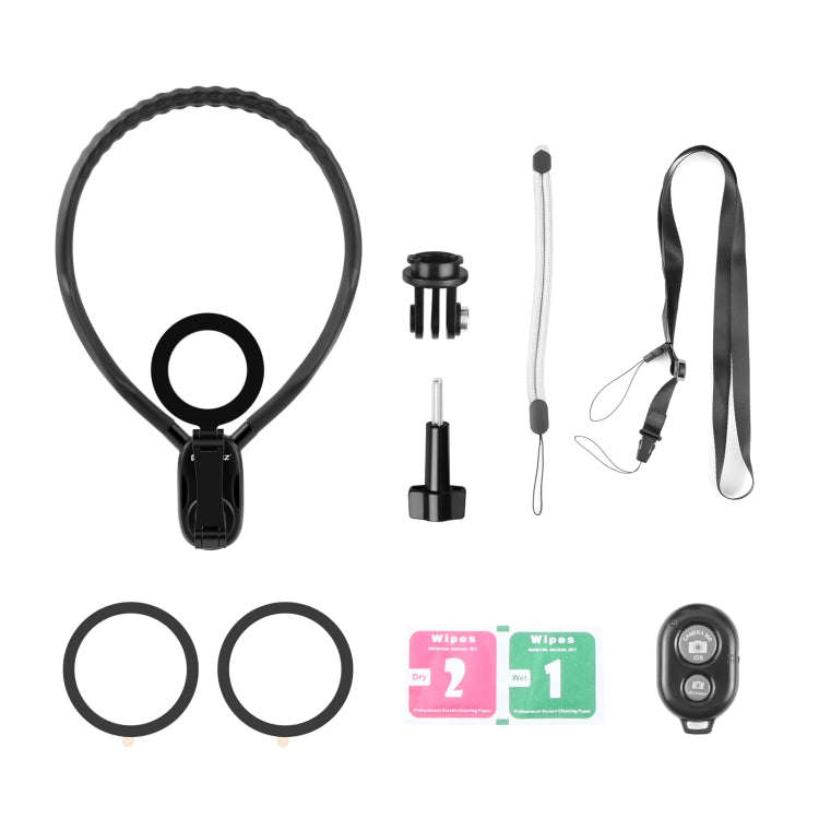 PULUZ Magnetic Collar Bracket POV View Mount with Phone Clamp for GoPro Action Cameras / Phones (...