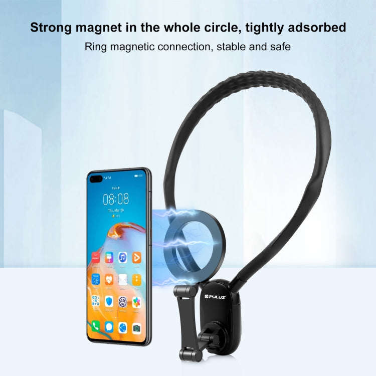 PULUZ Magnetic Collar Bracket POV View Mount with Phone Clamp for GoPro Action Cameras / Phones (...