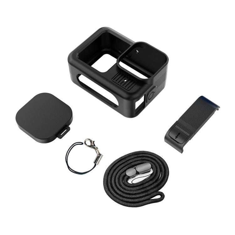 For GoPro HERO13 Black PULUZ Silicone Protective Case Side Interface Cover with Wrist Strap & Len...