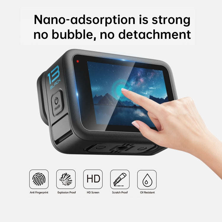 For GoPro HERO13 Black PULUZ 3 in 1 Lens and Front  Back Screen 9H 2.5D Tempered Glass Film (Tran...