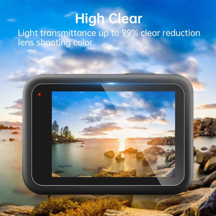For GoPro HERO13 Black PULUZ 3 in 1 Lens and Front  Back Screen 9H 2.5D Tempered Glass Film (Tran...