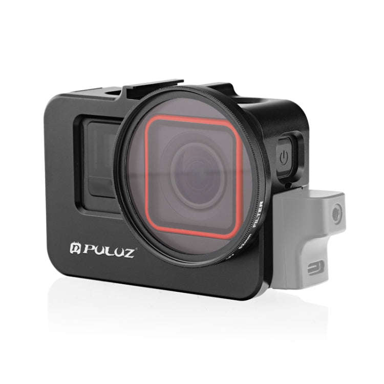 For Insta360 Ace Pro / Ace PULUZ Metal Cage Adapter Frame with 52mm UV Filter & Adapter Ring (Black)