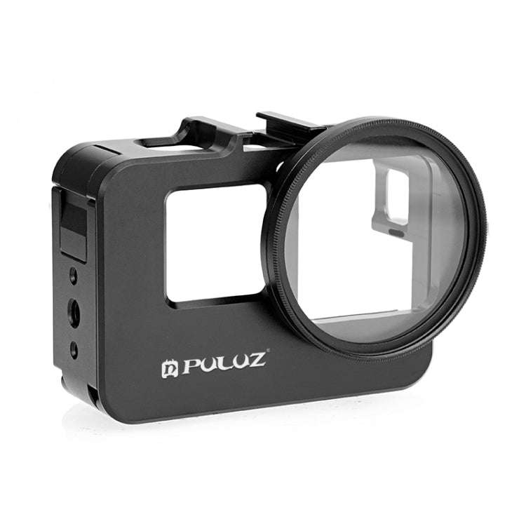 For Insta360 Ace Pro / Ace PULUZ Metal Cage Adapter Frame with 52mm UV Filter & Adapter Ring (Black)