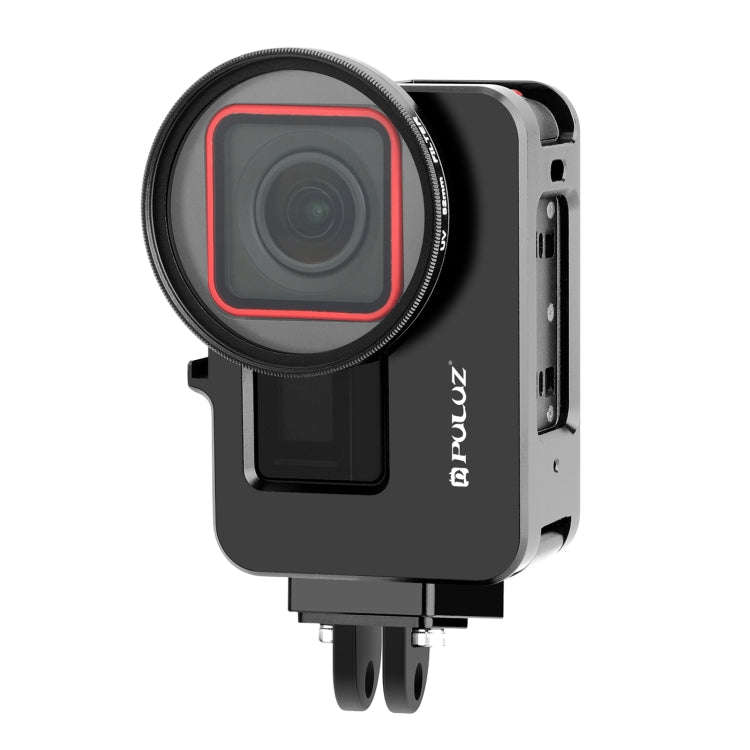 For Insta360 Ace Pro / Ace PULUZ Metal Cage Adapter Frame with 52mm UV Filter & Adapter Ring (Black)