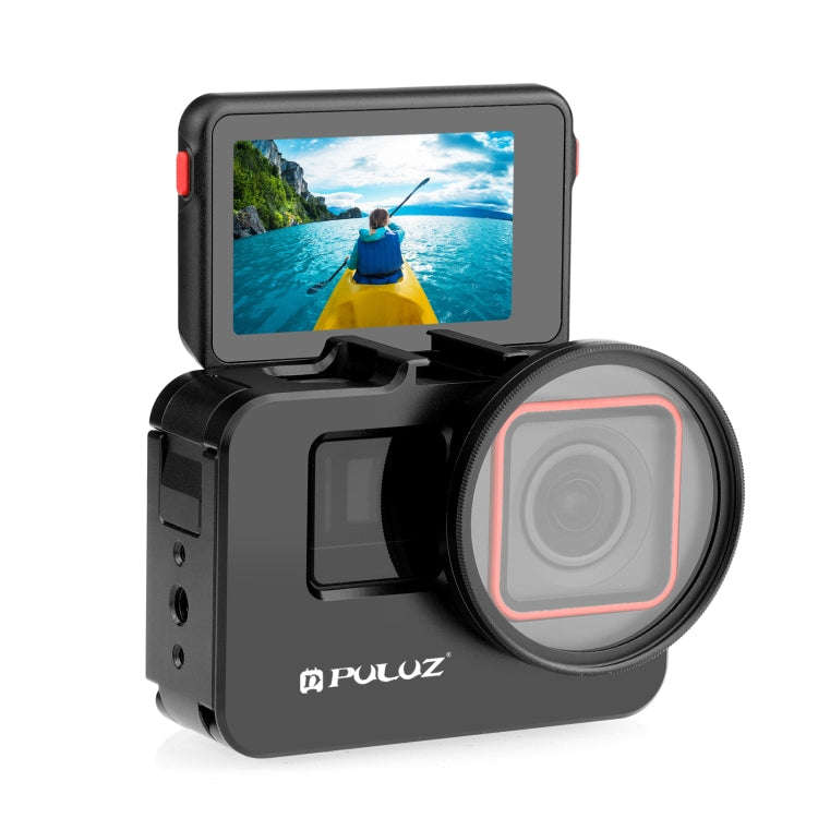 For Insta360 Ace Pro / Ace PULUZ Metal Cage Adapter Frame with 52mm UV Filter & Adapter Ring (Black)