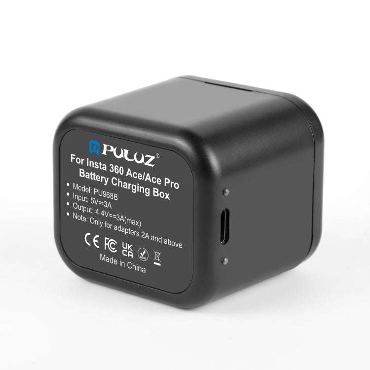 For Insta360 Ace Pro 2 / Pro 1 / Ace PULUZ Battery Charging Box Battery & Memory Card Storage Cas...