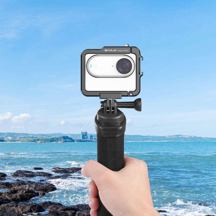 For Insta360 GO 3 / GO 3S PULUZ Camera Battery Case Aluminum Alloy Protective Frame (Black)